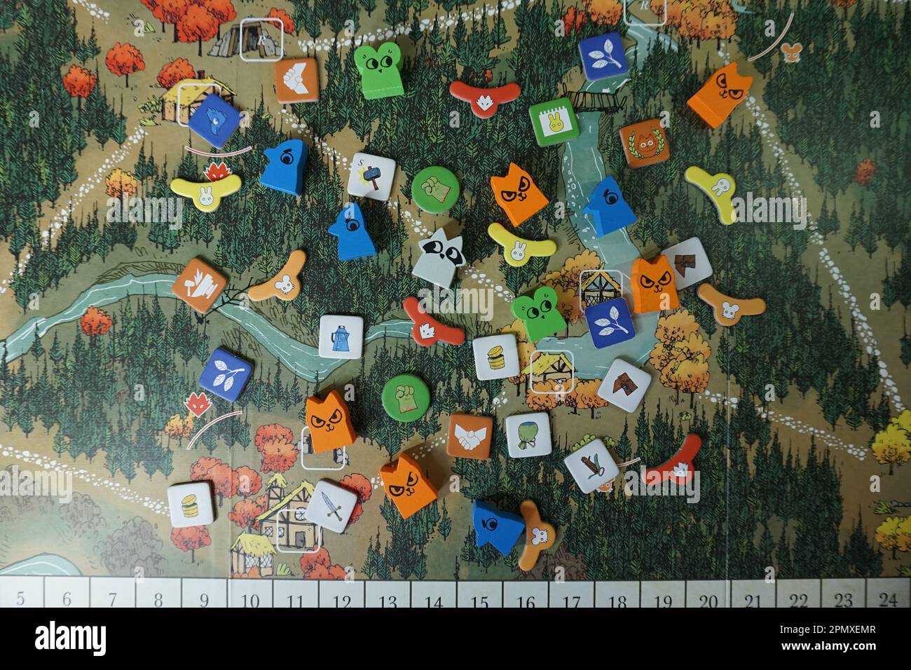 Components from Root the board game by Leder Games Stock Photo Alamy