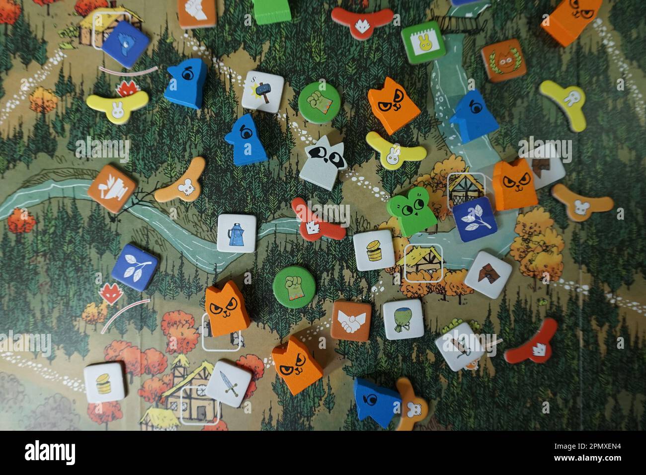 Components from Root the board game by Leder Games Stock Photo Alamy