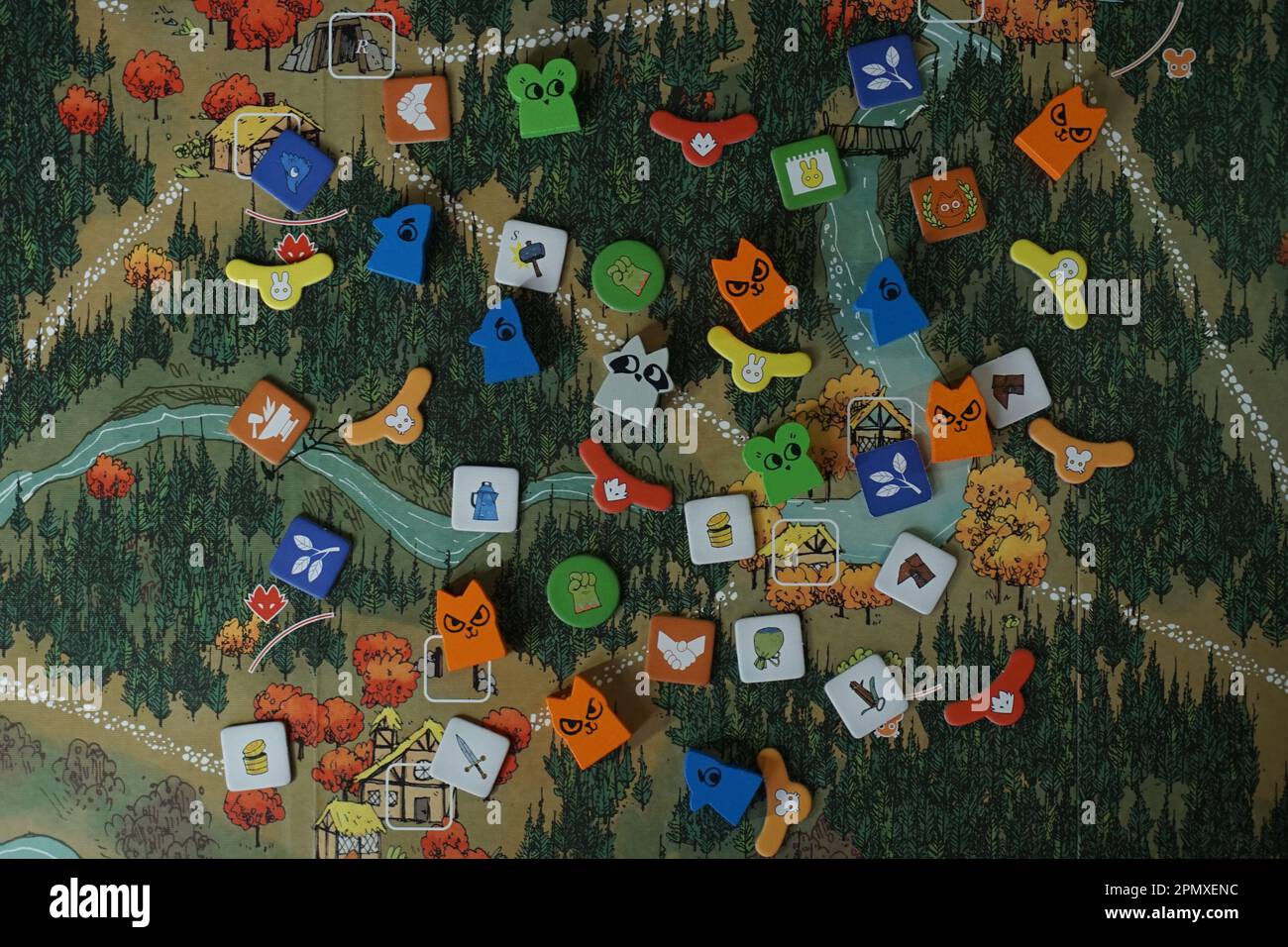 Components from Root the board game by Leder Games Stock Photo Alamy