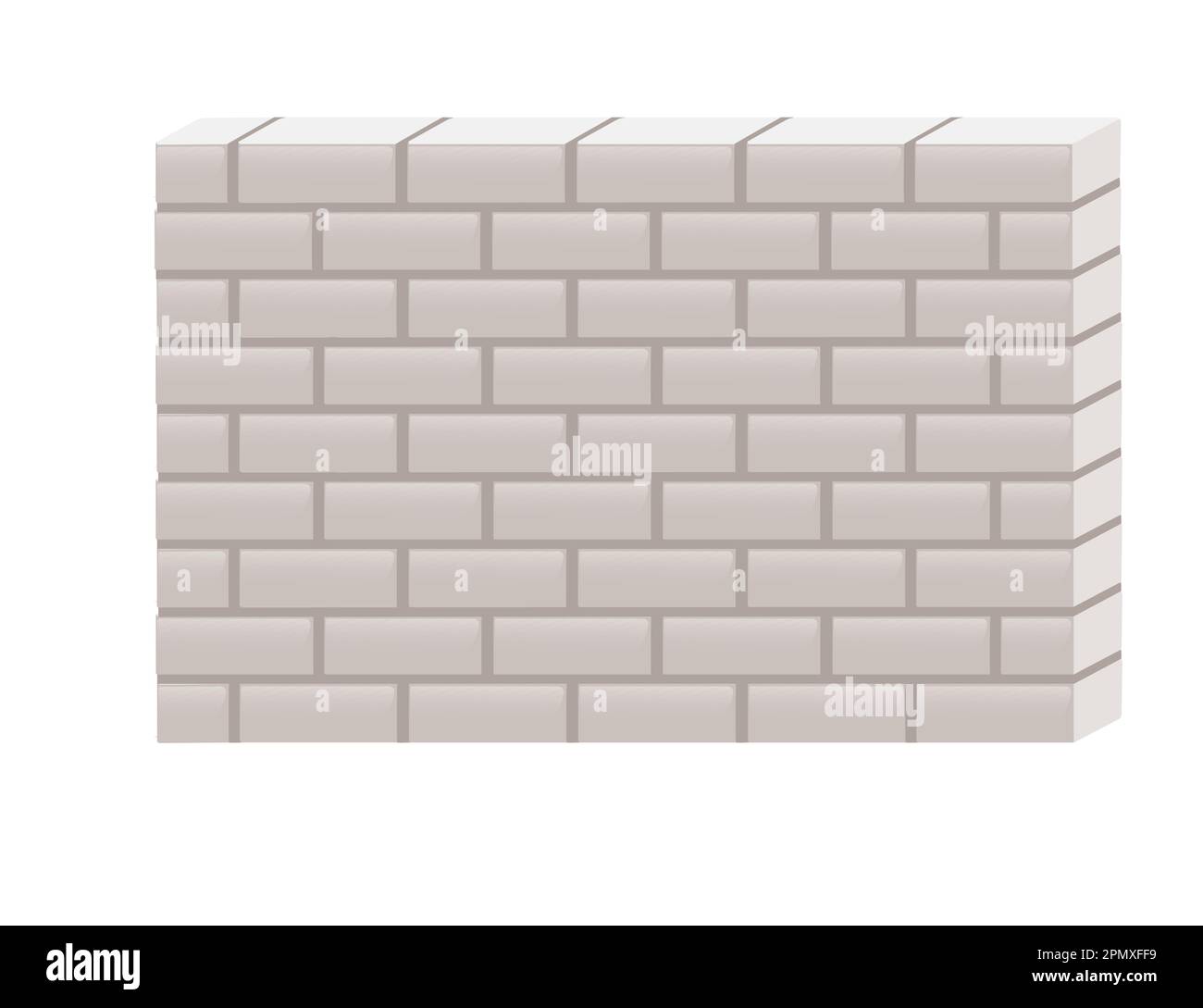 Brick wall vector illustration isolated on white background Stock ...