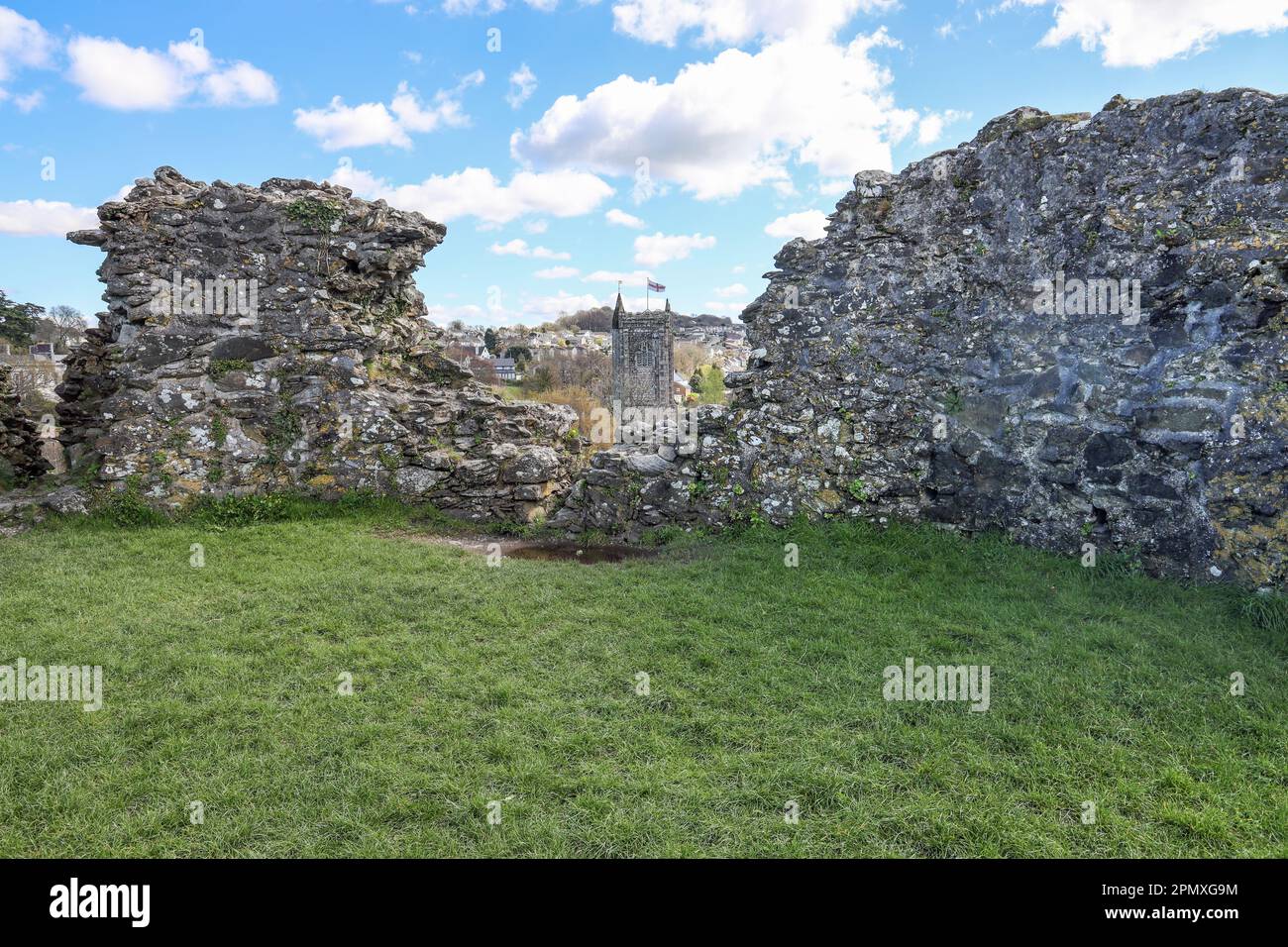 Plympton Castle in Pympton St Maurice, Plymouth, Devon Stock Photo