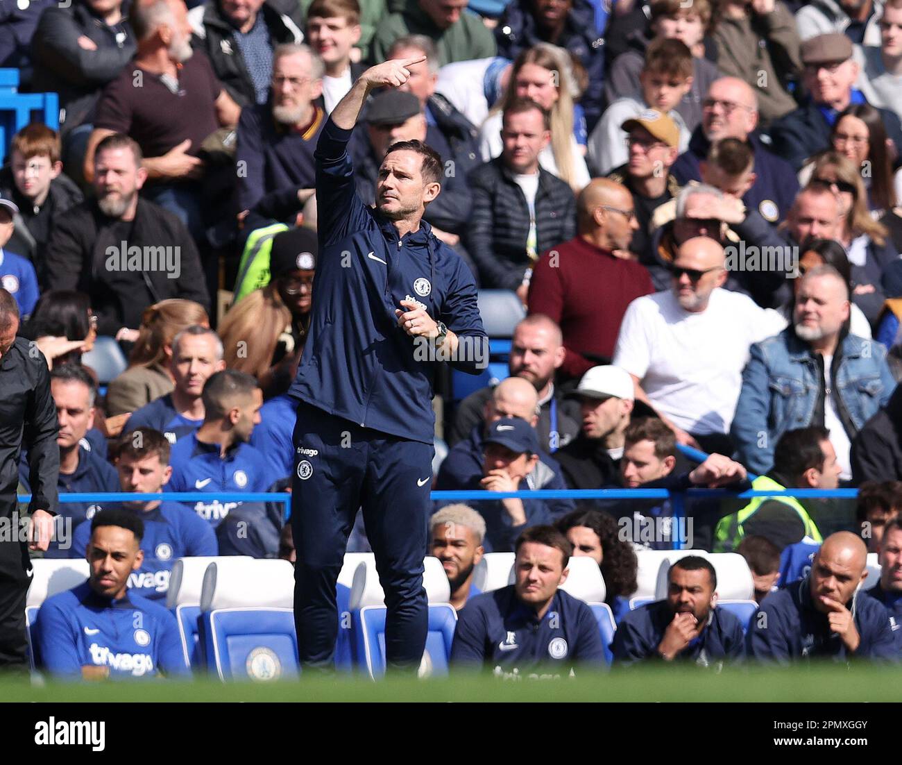 London, UK. 15th Apr, 2023. Frank Lampard, Manager of Chelsea during the Premier League match at Stamford Bridge, London. Picture credit should read: Paul Terry/Sportimage Credit: Sportimage/Alamy Live News Stock Photo