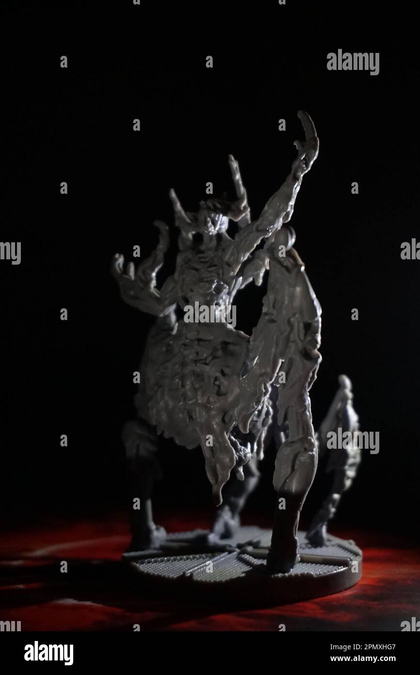 Miniatures from the board game nemesis and it's expansions Stock Photo