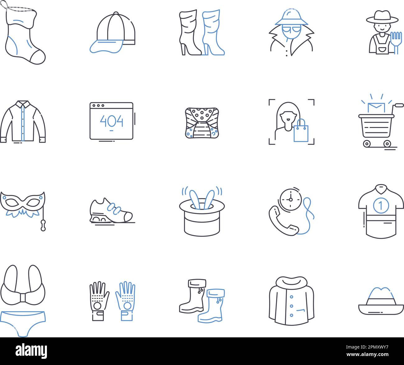 Shopping centre outline icons collection. Mall, Retail, Shopping