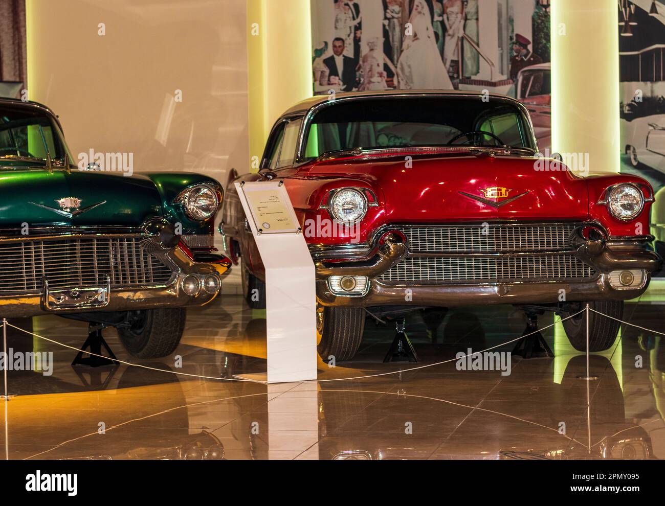 Sharjah, UAE 01.29.2023 Classic, retro, vintage cars on display at