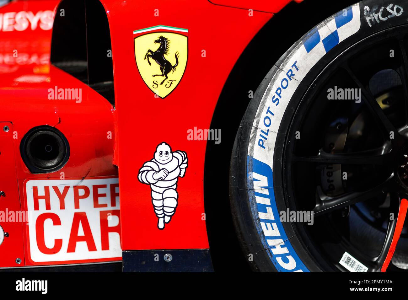 michelin, tyres, pneus, Ferrari AF Corse, Ferrari 499P, during the 6 Hours  of Portimao 2023, 2nd round of the 2023 FIA World Endurance Championship,  from April 14 to 16, 2023 on the Algarve International Circuit in Portimao,  Portugal - Photo: Fr..d..ric Le ...