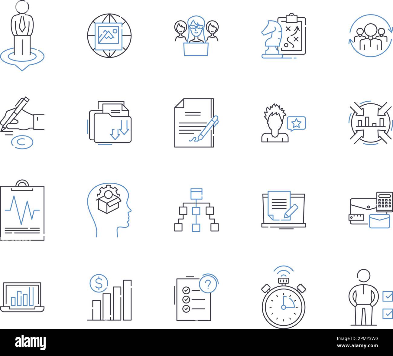 Organizational Culture Outline Icons Collection. Organizational ...