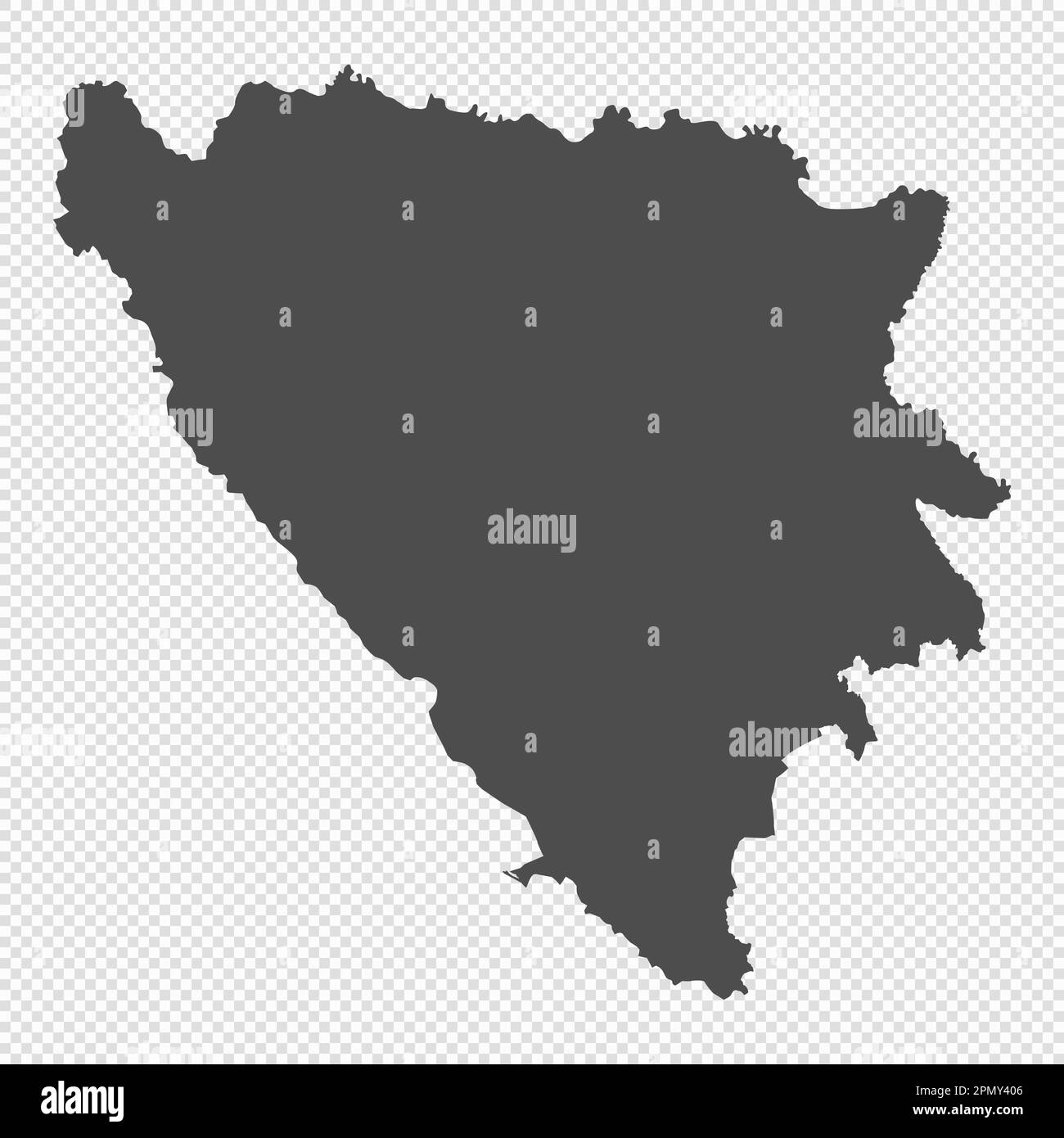 High detailed isolated map - Bosnia Stock Vector