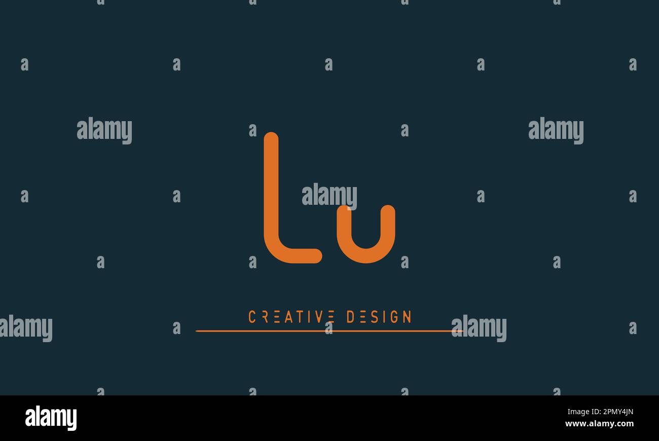 Alphabet letters Modern Creative logo LU , UL Stock Vector Image & Art ...