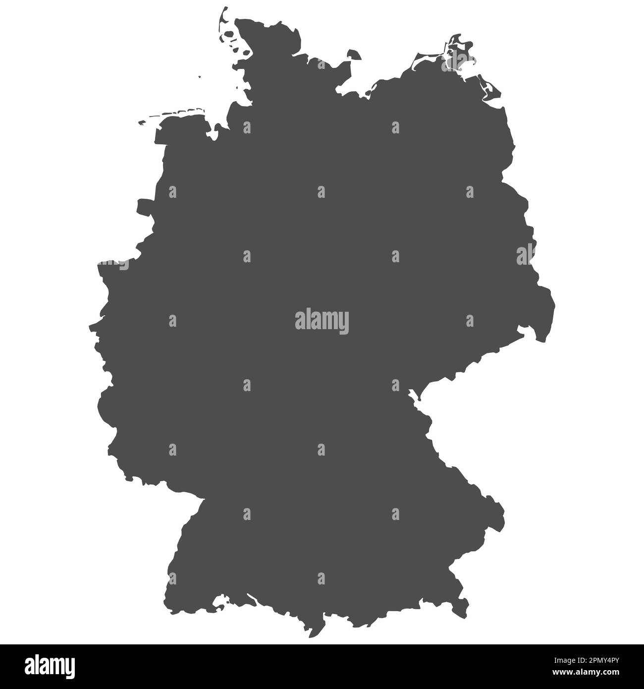 High detailed isolated map - Germany Stock Vector