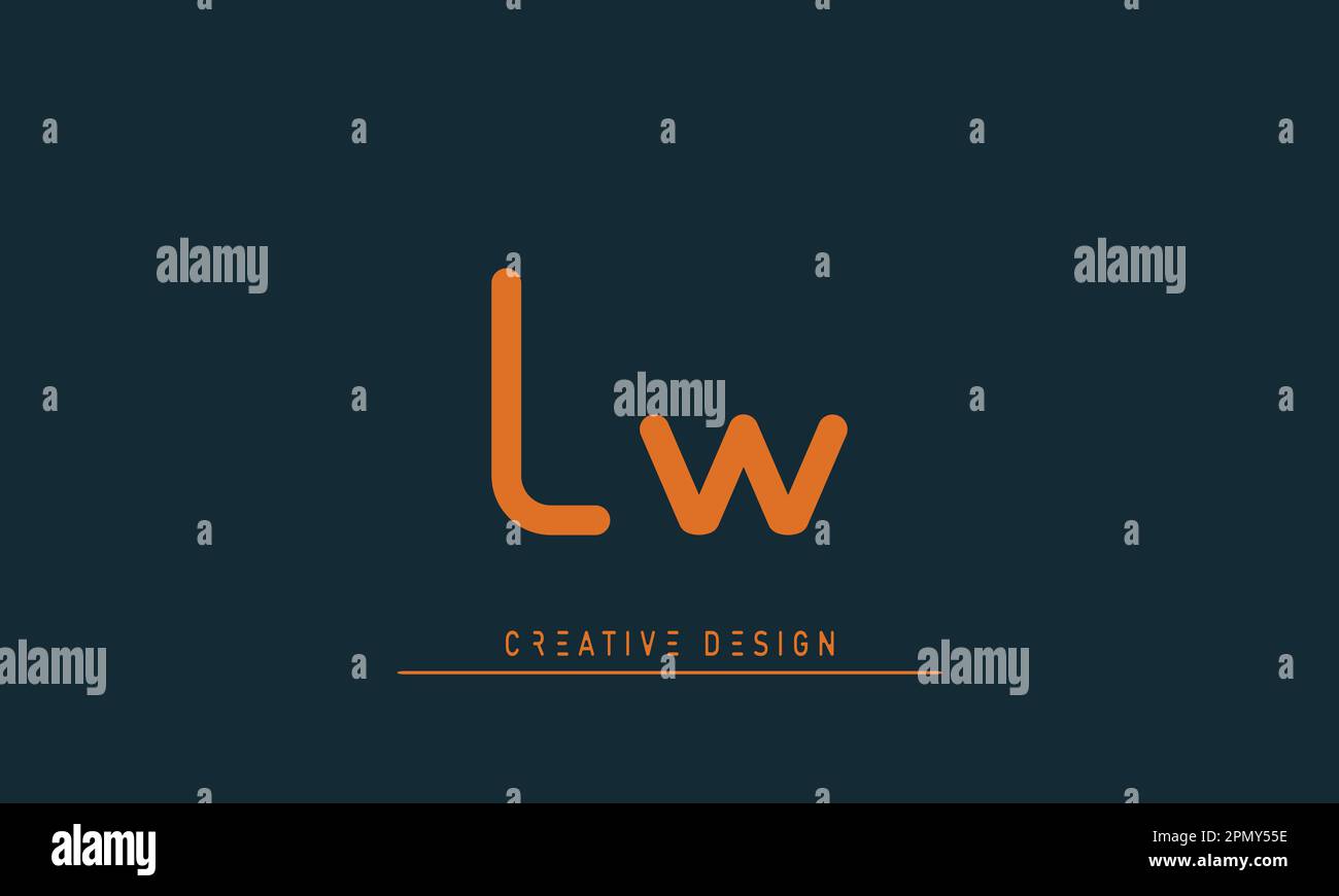 Alphabet letters Modern Creative logo LW , WL Stock Vector