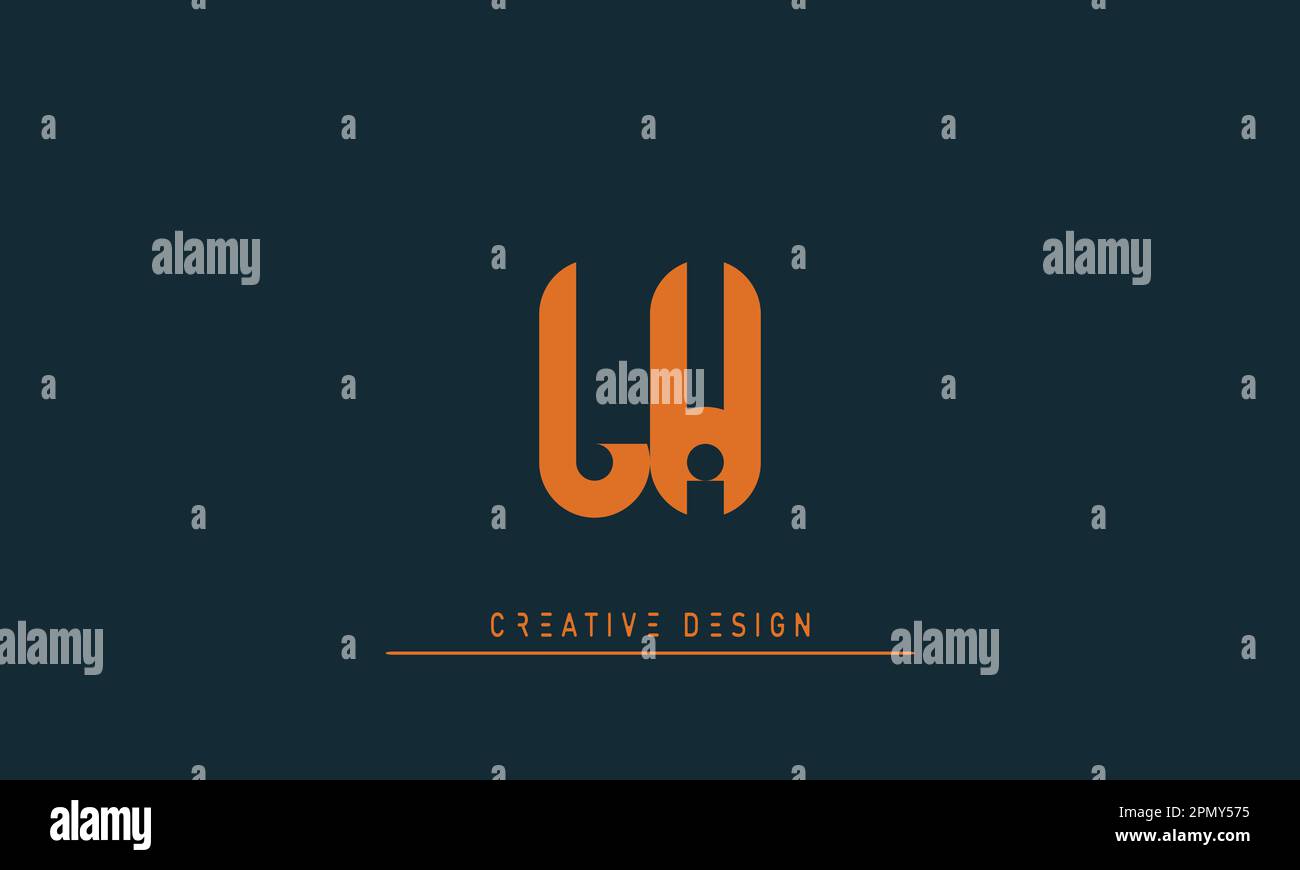 Alphabet letters Modern Creative logo LW , WL Stock Vector