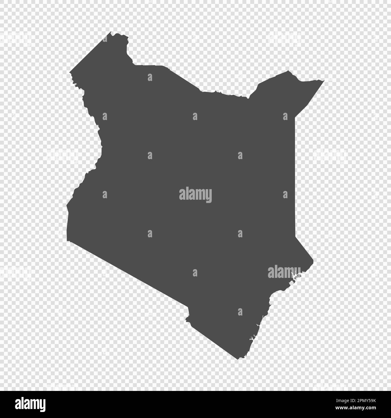 High detailed isolated map - Kenya Stock Vector Image & Art - Alamy