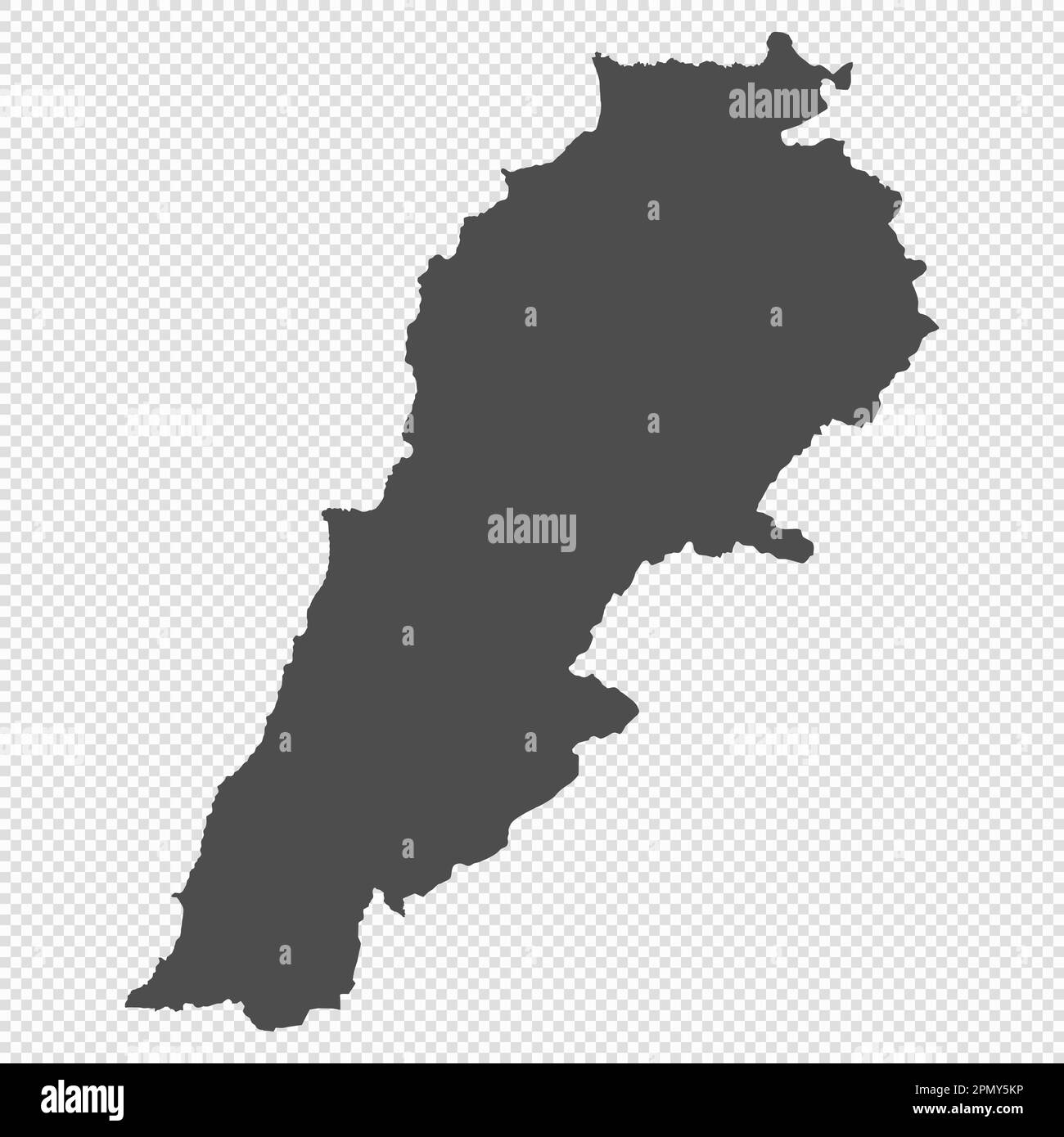 High detailed isolated map - Lebanon Stock Vector Image & Art - Alamy