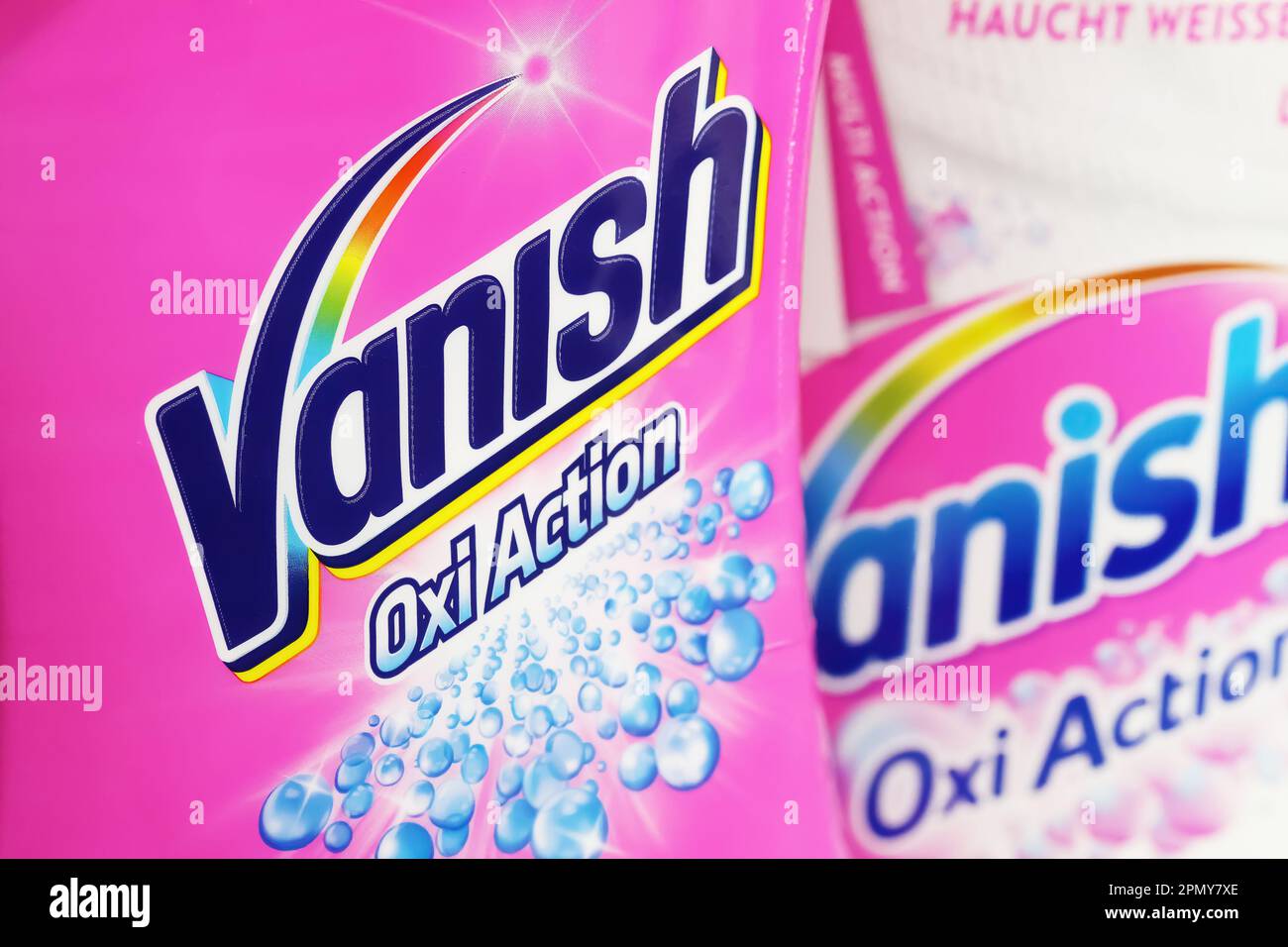 Viersen, Germany - March 9. 2023: Closeup of Vanish oxi action washing  detergent box Stock Photo - Alamy