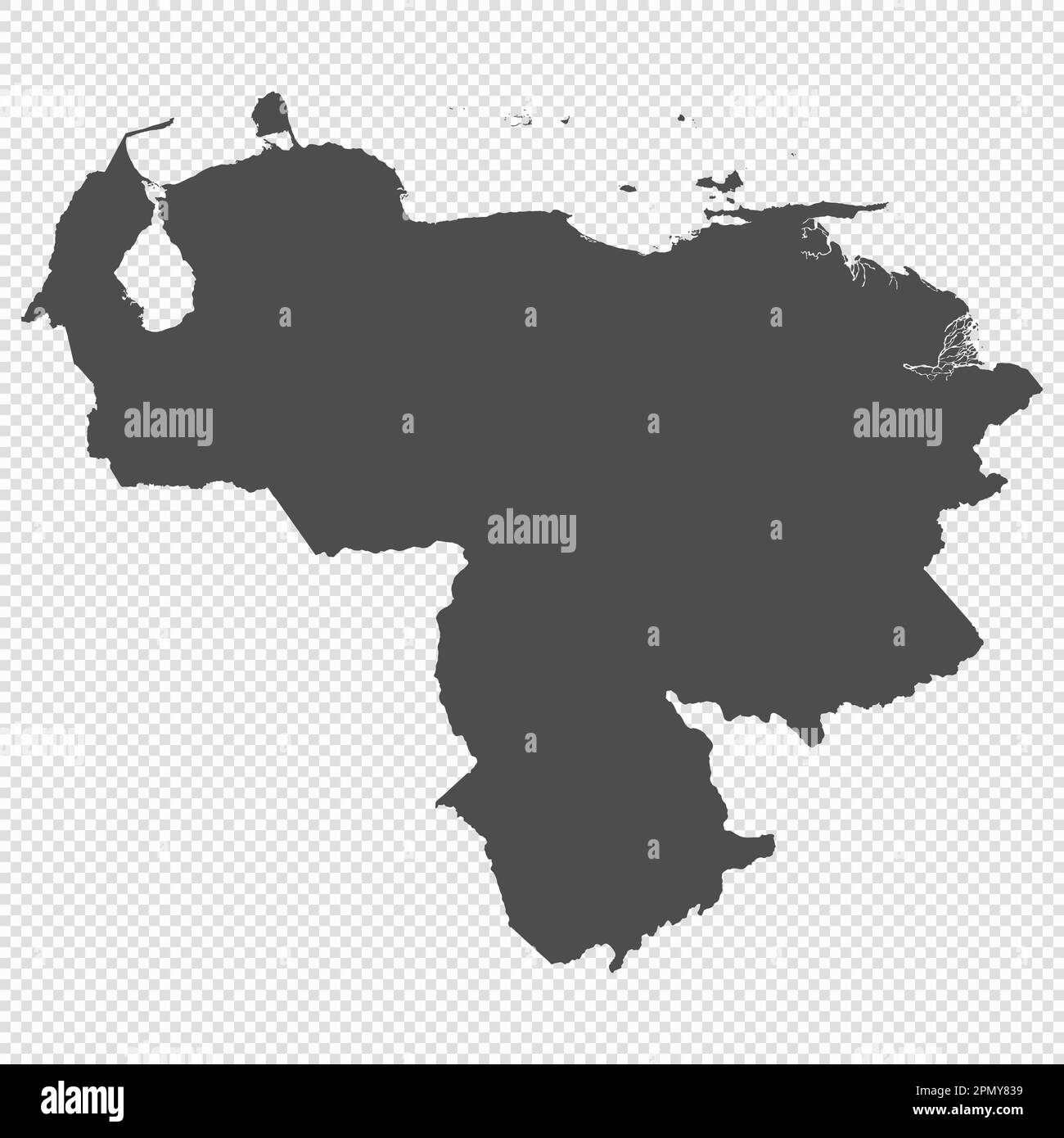 High detailed isolated map - Venezuela Stock Vector Image & Art - Alamy