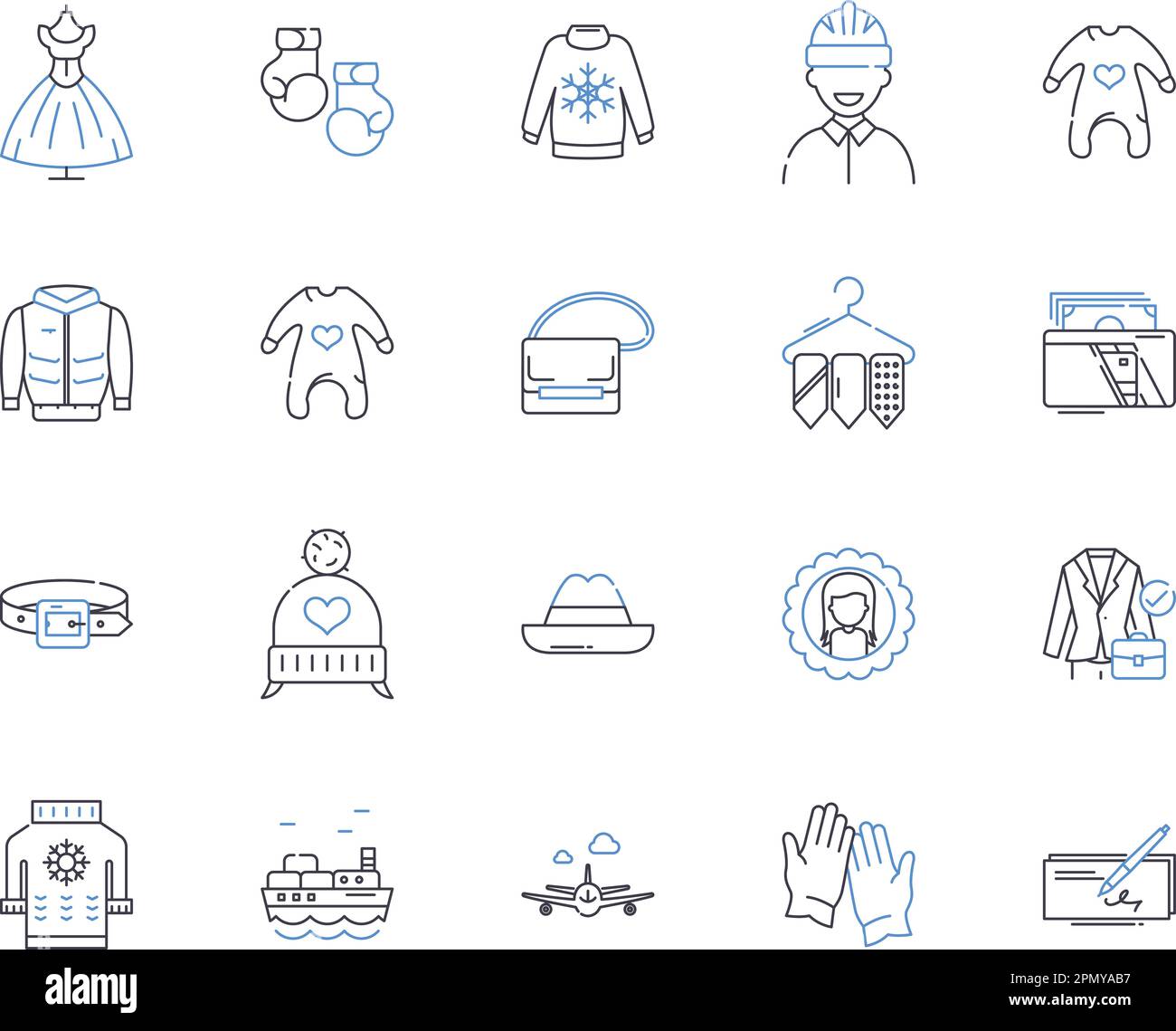 Shopping centre outline icons collection. Mall, Retail, Shopping, Outlet, Store, Bazaar, Arcade vector and illustration concept set. Market, Centre Stock Vector