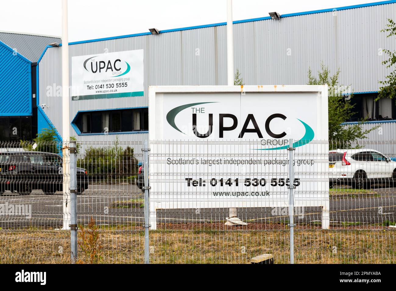 UPAC Group factory exterior, a wholesale packaging supplier, Glasgow, Scotland, UK, Europe Stock Photo
