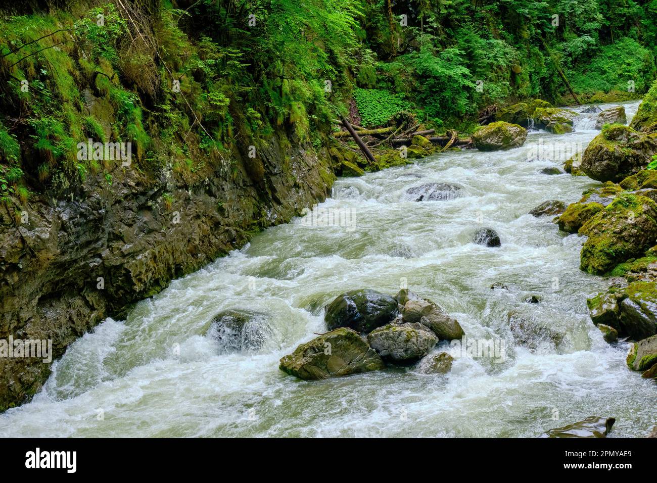 Breitach mountain stream and Breitach the Breitachklamm is a