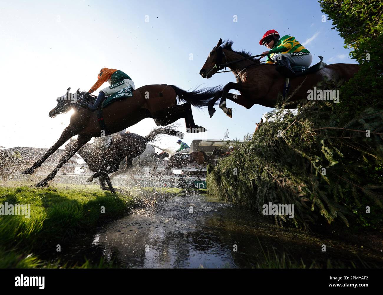 Randox Races Runners and riders during the Randox Grand National Handicap Chase on ...