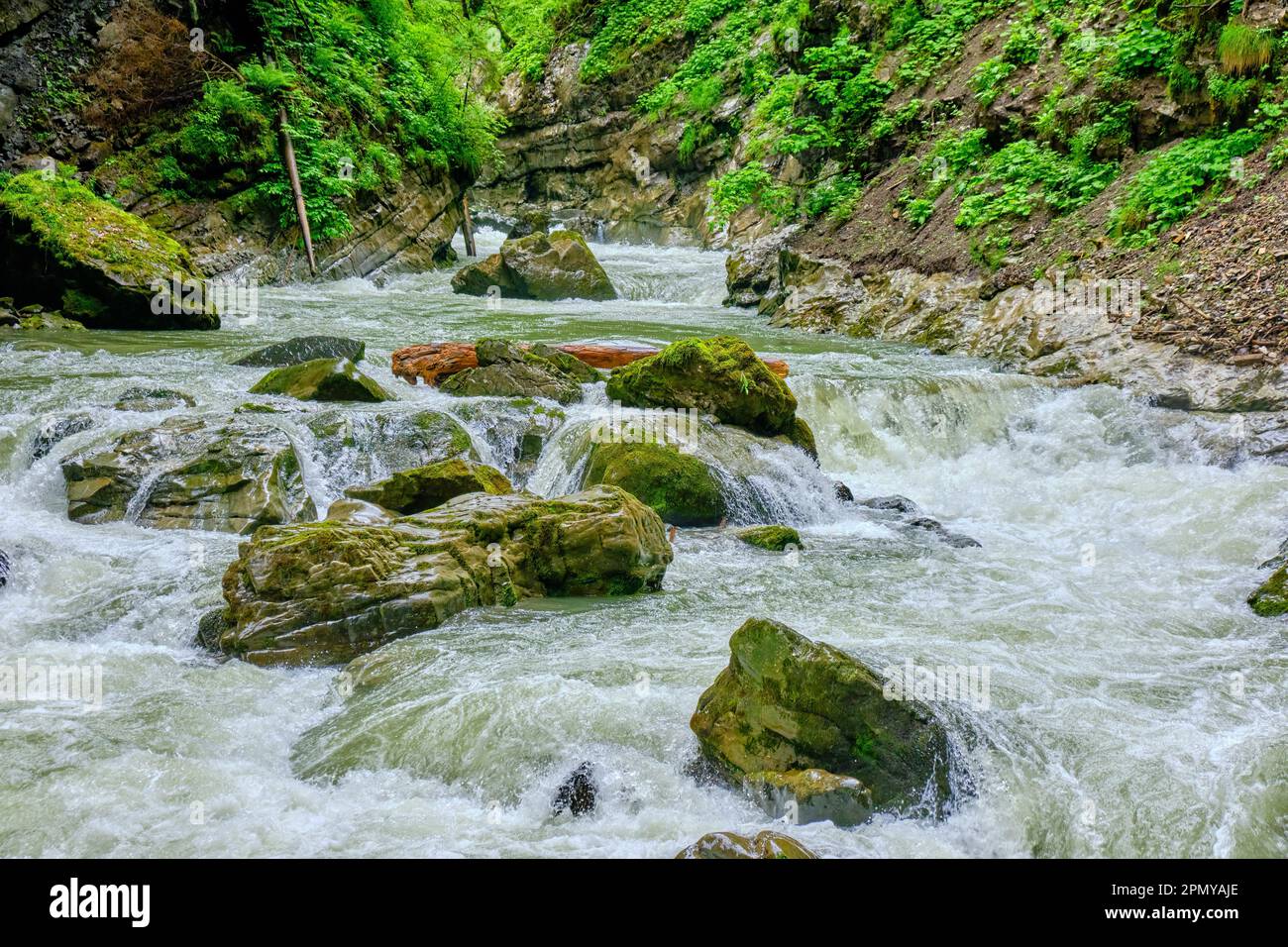 Breitach mountain stream and Breitach the Breitachklamm is a