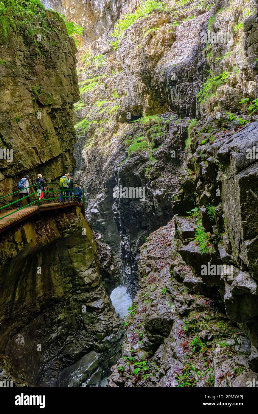 Breitach mountain stream and Breitach the Breitachklamm is a