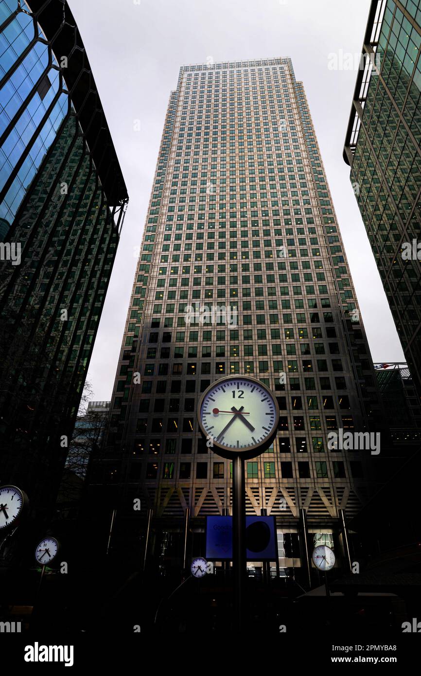 One Canada square Canary Wharf financial district London Stock Photo