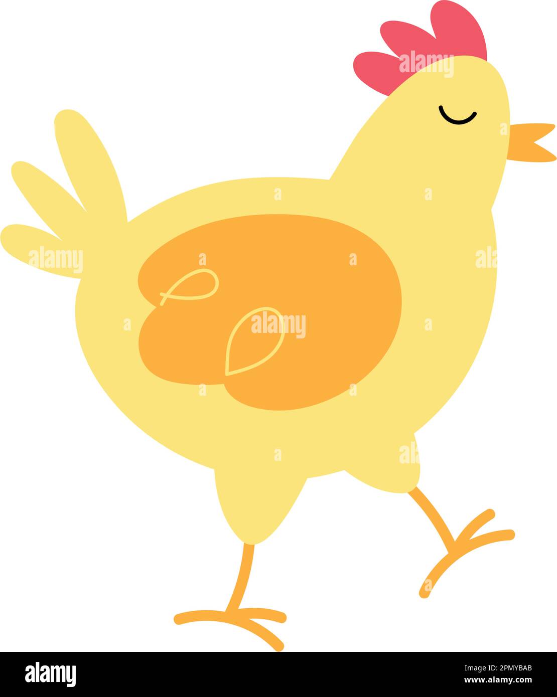Cute Chicken Standing Over White Stock Vector Image Art Alamy cute-chicken-standing-over-white-stock-vector-image-art-alamy