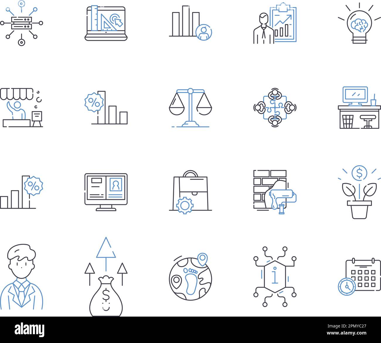 Business Analysis Outline Icons Collection. Business, Analysis ...