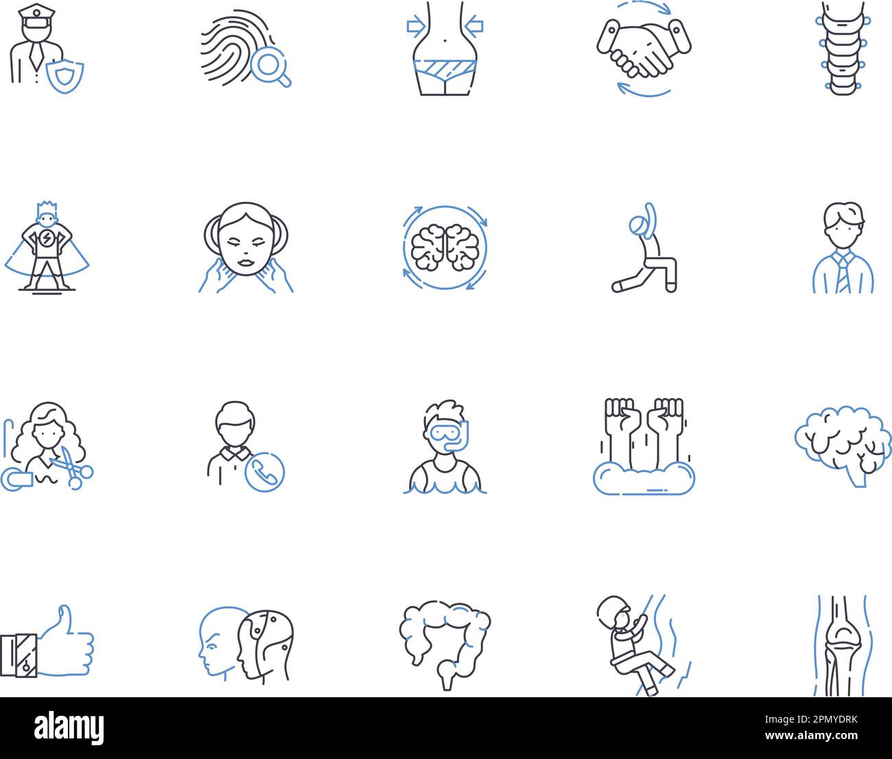 Human body outline icons collection. Anatomy, Organ, Skeleton, Muscle ...