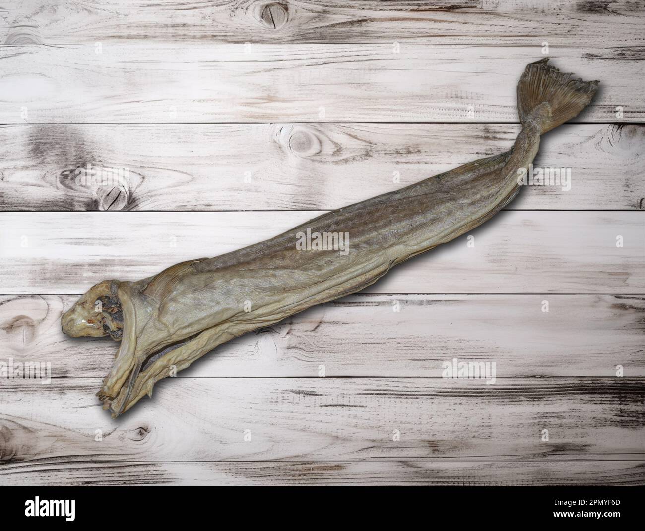 An image of a dried cod fish on a laminated background Stock Photo Alamy