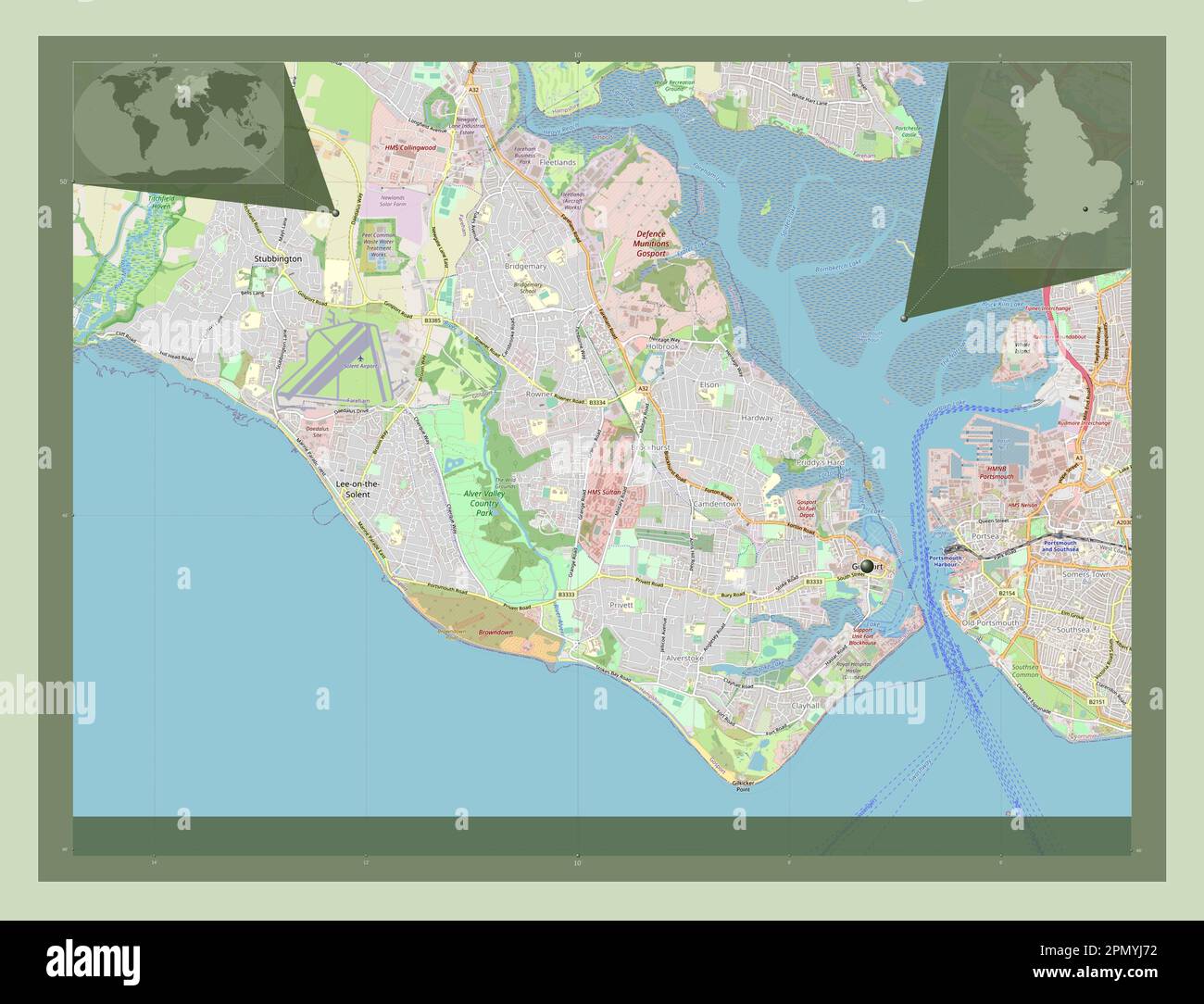 Gosport map hi-res stock photography and images - Alamy