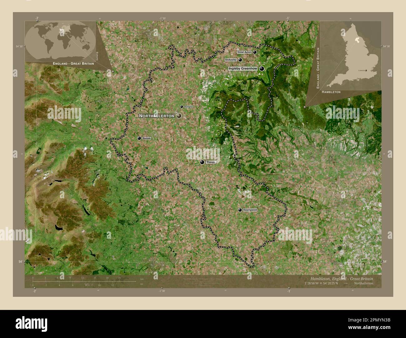 Hambleton, non metropolitan district of England Great Britain. High