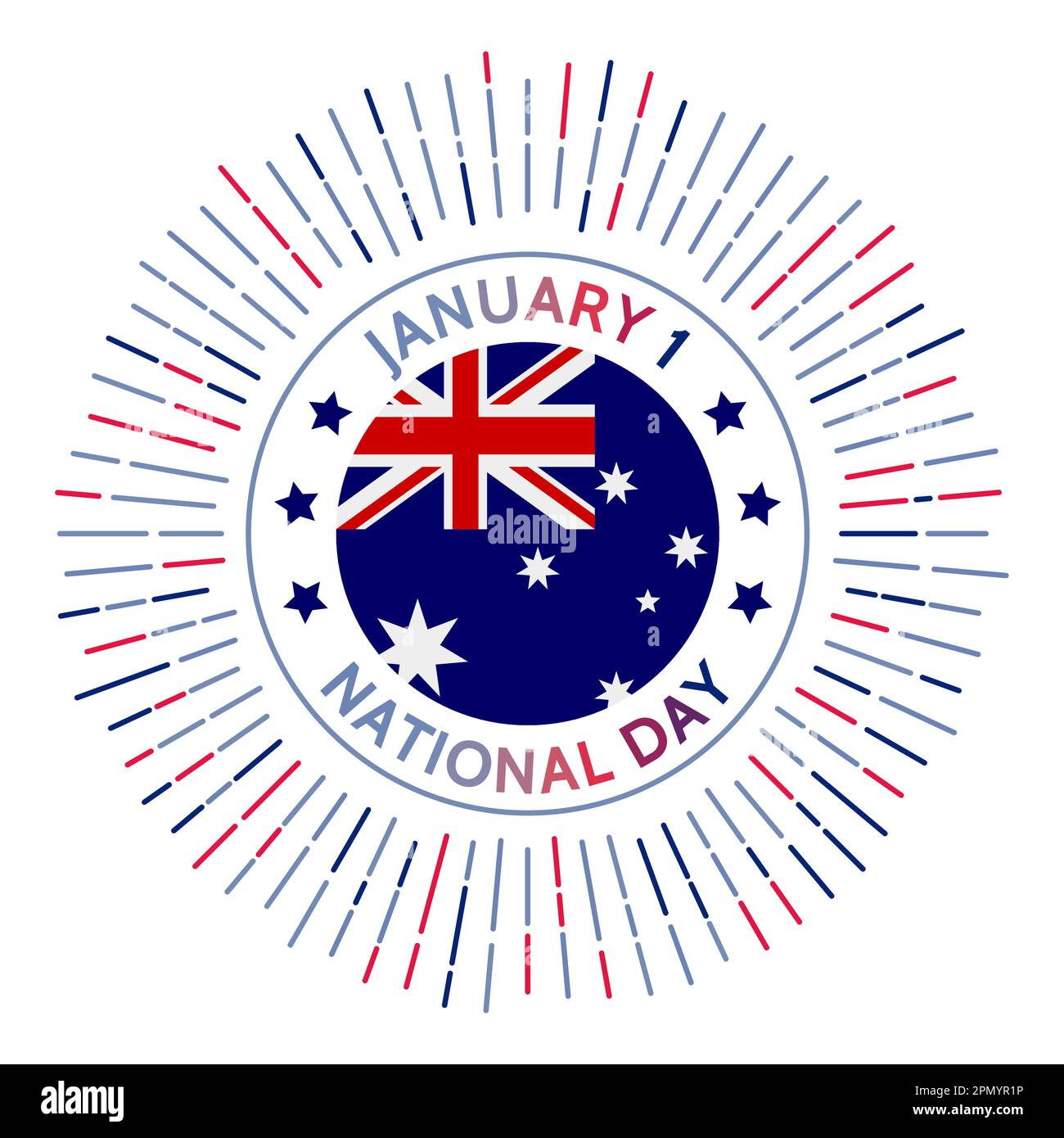 Australia national day badge. Independence from the United Kingdom in