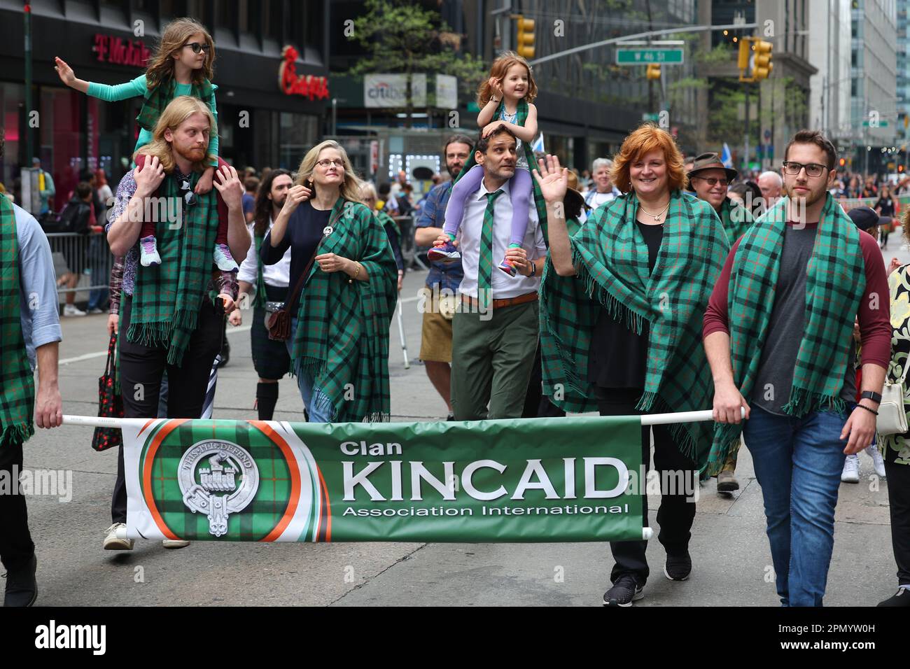 A member of Kincaid Klan march during the annual Tartan Day Parade