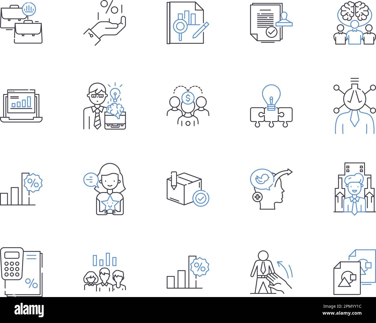 Organizational culture outline icons collection. Organizational ...