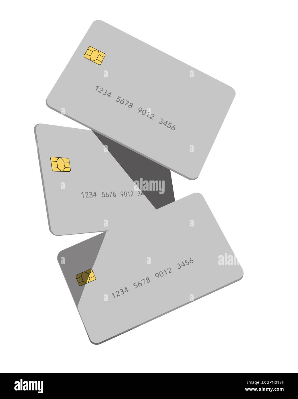 Here is a realistic mock credit card or debit card in a vector format