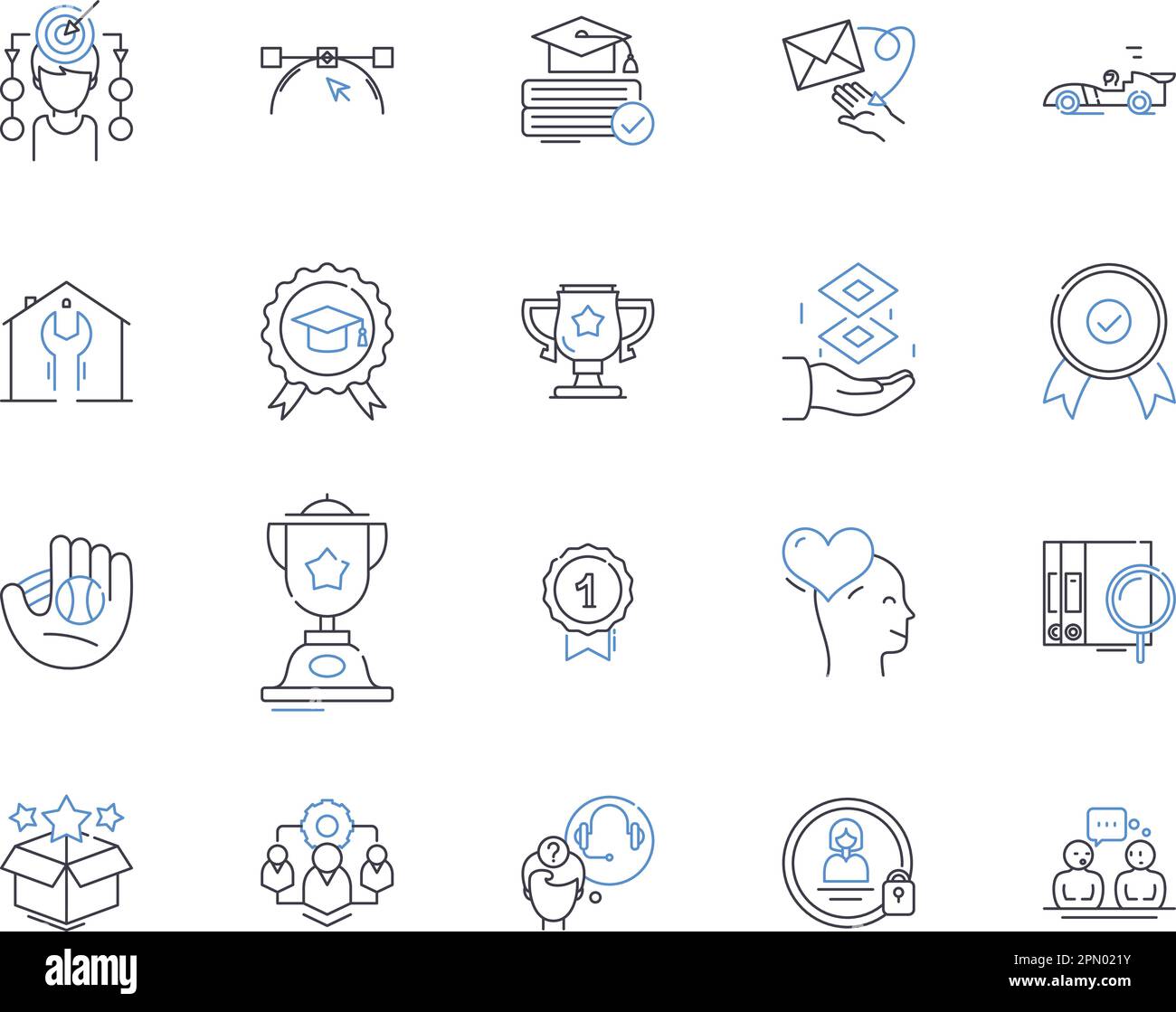 College sport outline icons collection. Athletics, Football, Basketball