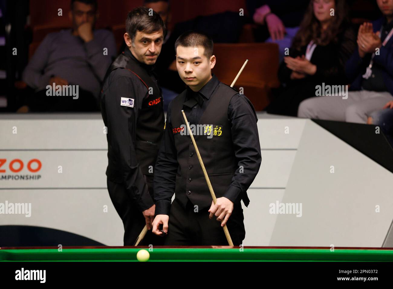 Ronnie O'Sullivan during day one of the Cazoo World Snooker Championship at  the Crucible Theatre, Sheffield. Picture date: Saturday April 15, 2023  Stock Photo - Alamy