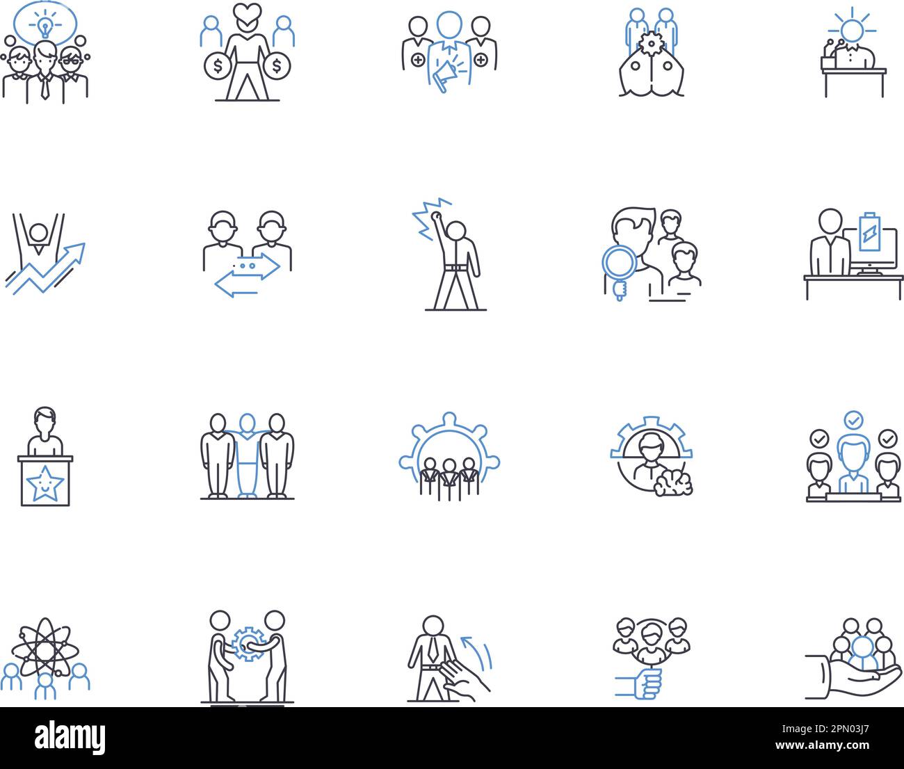 Male business outline icons collection. Males, Business, Entrepreneurs