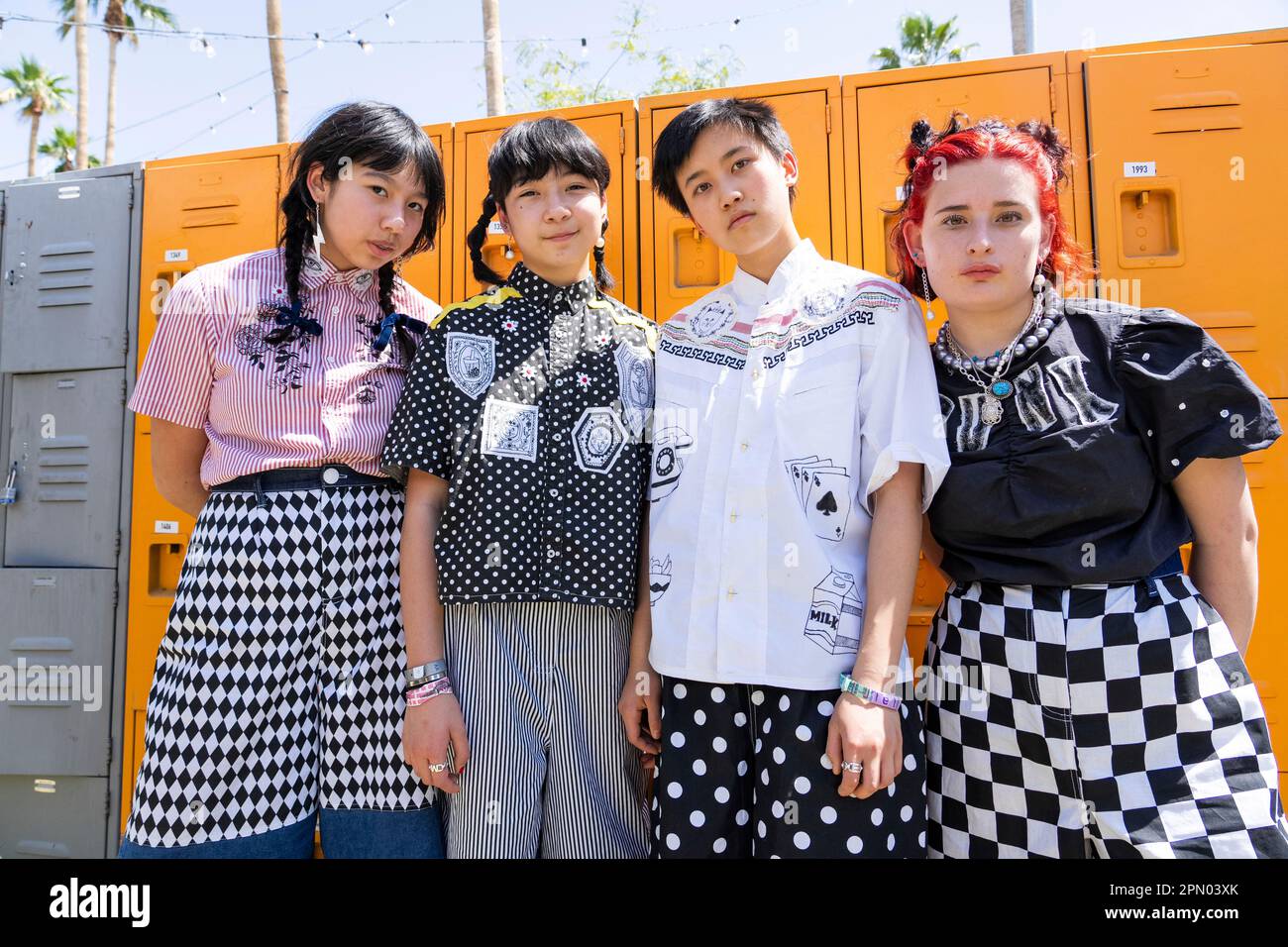 Lucia de la Garza, left, Mila de la Garza, Eloise Wong, and Bela