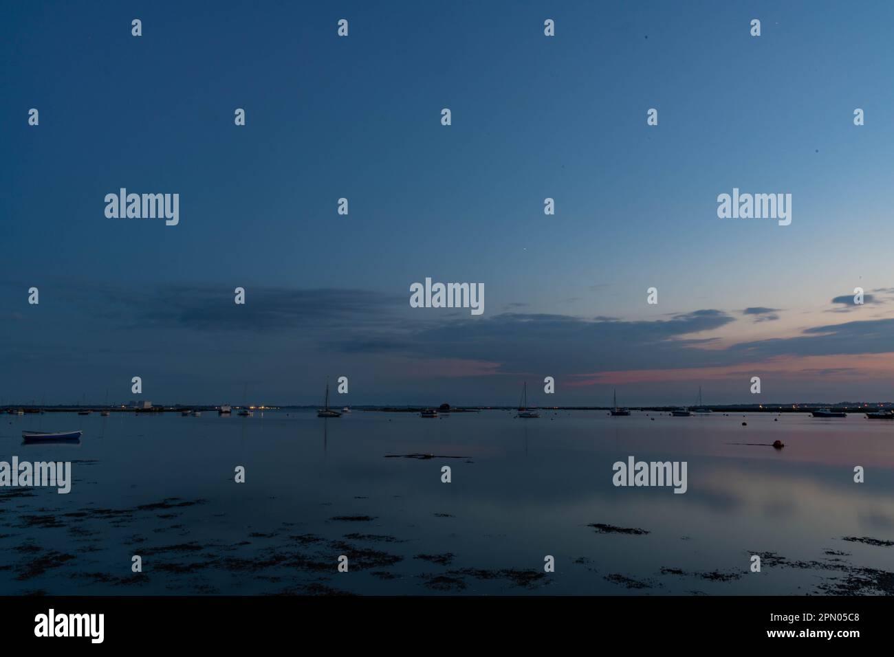 West Mersea Estuary at Sunset Stock Photo Alamy