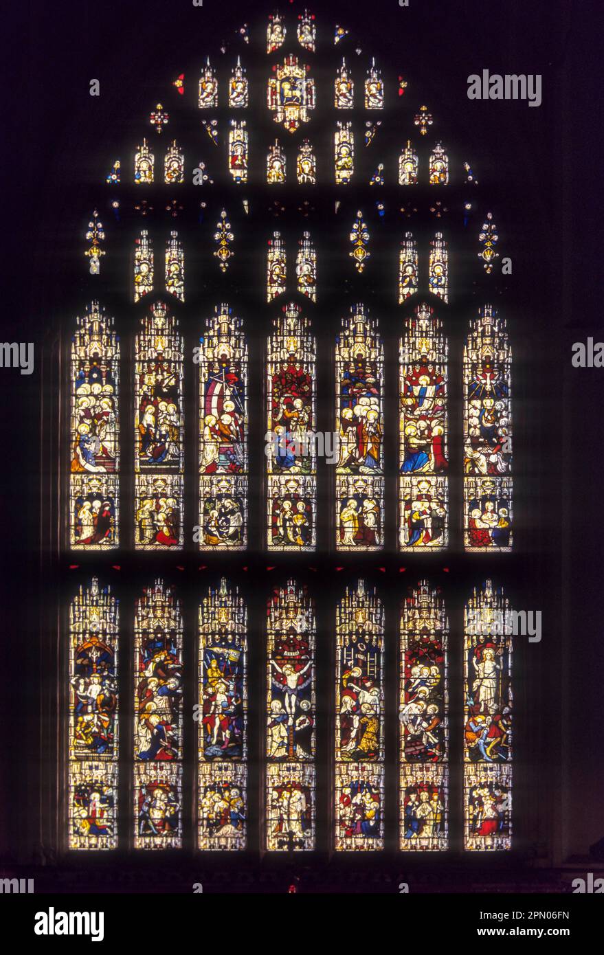 Stained Glass Panels in St. Pauls Cathedral in Kolkata or Calcutta