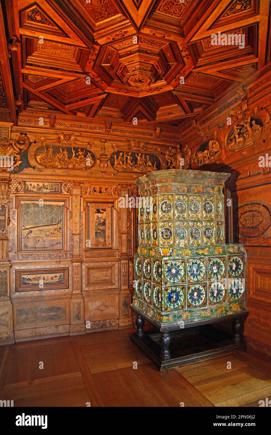 Inlay Renaissance Fuerstenbau der Veste Coburg, hunting inlay room, built between 1825 ...