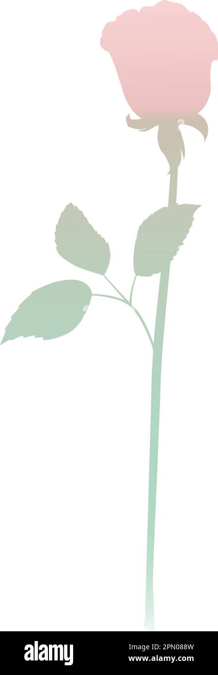 long stemmed red rose Stock Vector Image & Art - Alamy