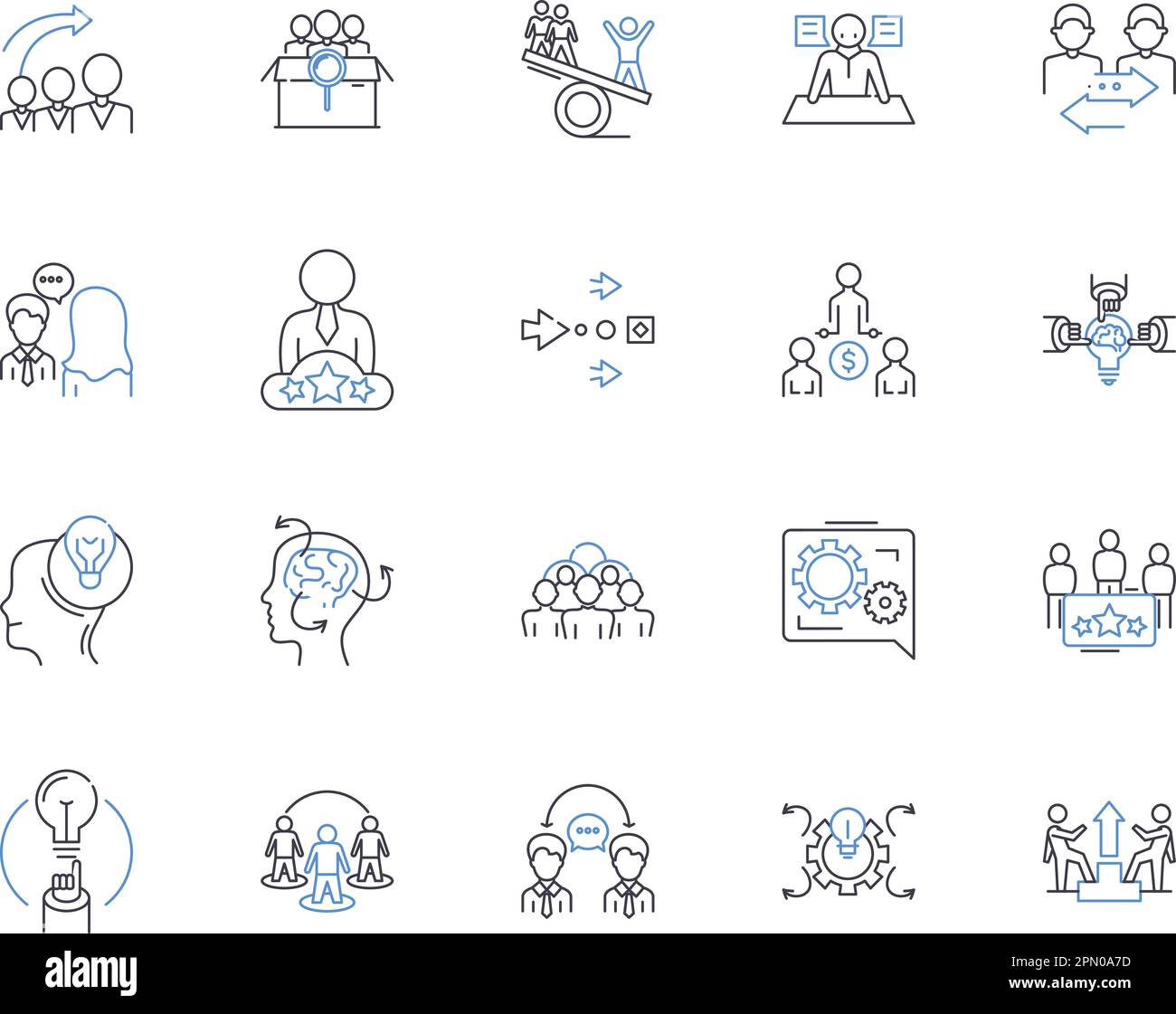 Recognition and rewards outline icons collection. Recognition, Rewards, Appreciation, Acknowledgement, Gratitude, Validation, Breakthroughs vector and Stock Vector