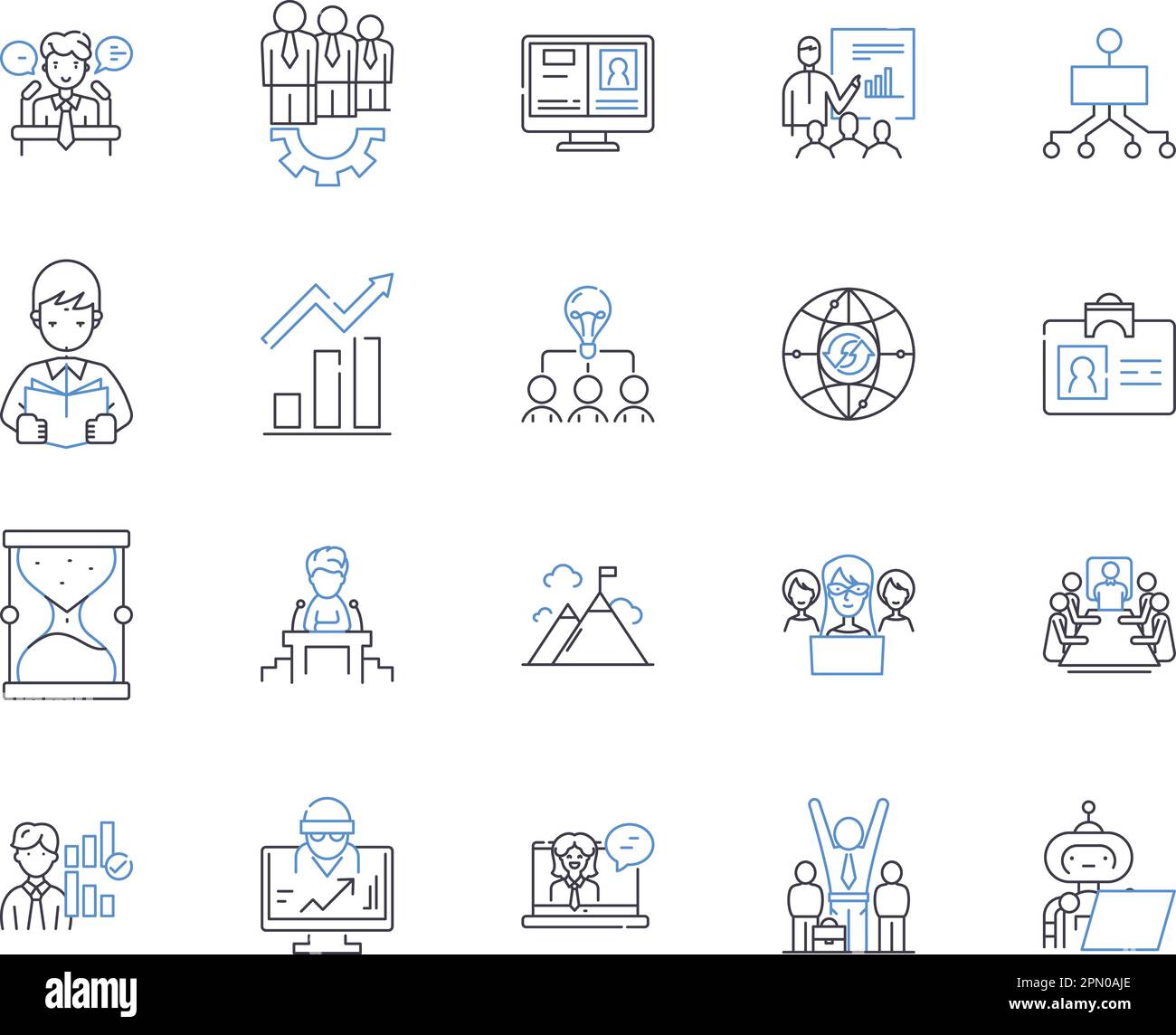 Career growth outline icons collection. Career, Growth, Progression ...