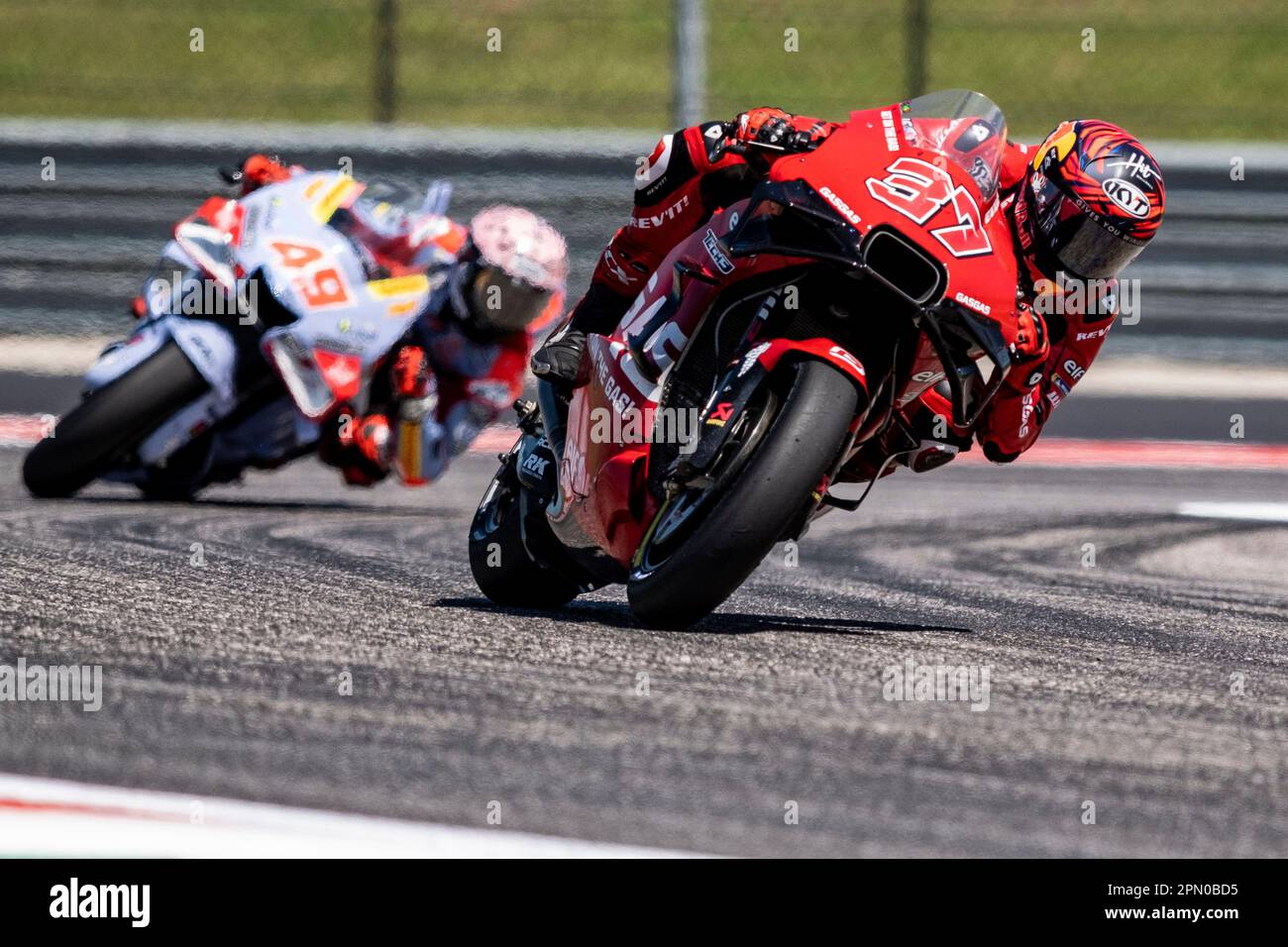 April 15, 2023.Augusto Fernandez #37 with Tech 3 in action at MotoGP during the Tissot Sprint race at the Red Bull Grand Prix at Circuit of the Americas in Austin Texas