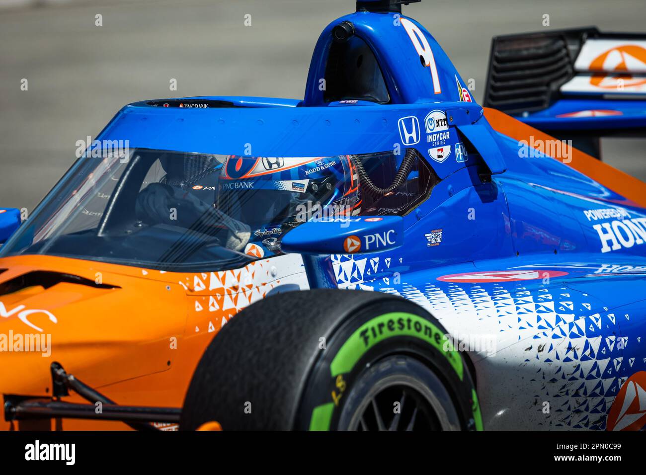 Long Beach, Etats Unis. 15th Apr, 2023. 09 DIXON Scott (usa), Chip Ganassi Racing, Dallara IR18 Honda, action during the Acura Grand Prix of Long Beach 2023, 3rd round of 2023 NTT IndyCar Series, from April 14 to 16, 2023 on the Streets of Long Beach, in Long Beach, California, United States of America - Photo Florent Gooden/DPPI Credit: DPPI Media/Alamy Live News Stock Photo