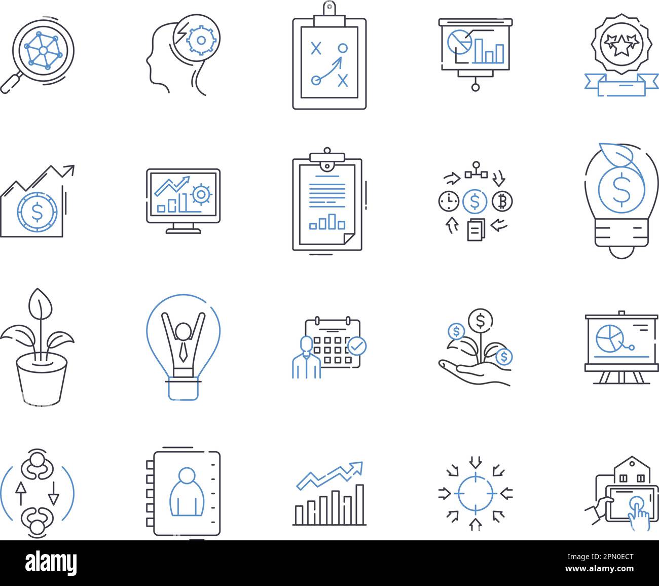 Bookkeeping outline icons collection. Bookkeeping, Accounting, Finances, Ledger, Records